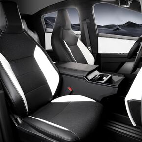 Seat Covers Full Set for Cybertruck Full Wrapping Edge Fit for Vehicle Interior Accessories Black and White Set