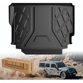 AOMSAZTO Cargo Mat fits Wrangler JL 4X4 with OEM Subwoofer, All-Weather Guard Trunk Mat Cargo Liners Heavy Duty Waterproof Odorless Durable for Wrangler JL 2018-2024 4 Door (Not Fit for JK or 4XE)