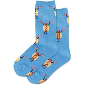 Hotsox Kid's Fourth Of July Hot Dog Crew Socks 1 Pair