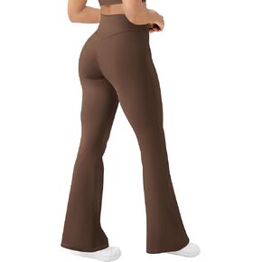 Women's Yoga Pants Bootcut Flare Leggings Flared Bell Bottom Leggings High-Waisted Workout Pants Tummy Control