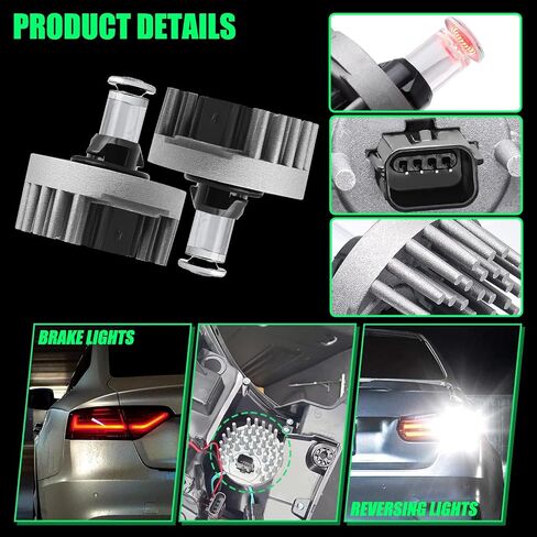 مصباح LED 13582912 للفرامل والذيل لعام 2013-2016 GMC Acadia SLE لمبة المصابيح الخلفية، 2017 GMC Acadia Limited لمبات الفرامل الخلفية، #OE يستبدل 19433735 لمبات المصابيح الخلفية للفرامل الخلفية (قطعة واحدة) in Kuwait