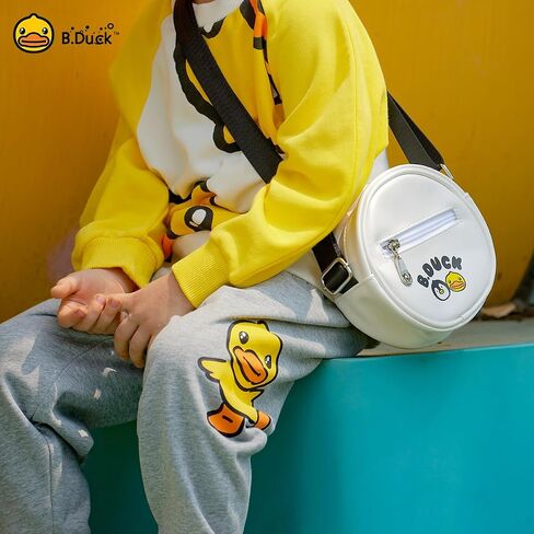 B.Duck Kids Cute Animal Crossbody Bag Wallet PU Leather Toddler Fanny Pack Purse with Zipper Adjustable Belt Christmas Gift in Saudi Arabia