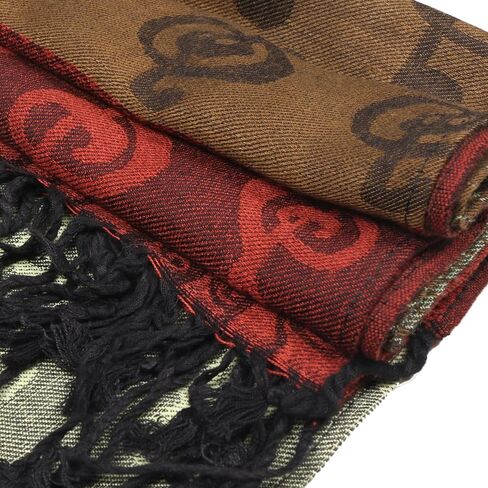 TZ Promise Women Pashmina Shawl Reversible Fashion Music Notes Wrap Scarf w/Fringes in Saudi Arabia