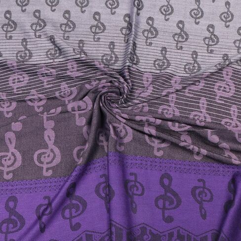 TZ Promise Women Pashmina Shawl Reversible Fashion Music Notes Wrap Scarf w/Fringes in Saudi Arabia