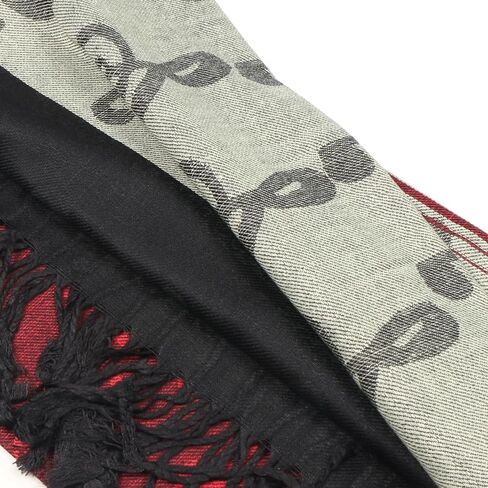 TZ Promise Women Pashmina Shawl Reversible Fashion Music Notes Wrap Scarf w/Fringes in Saudi Arabia