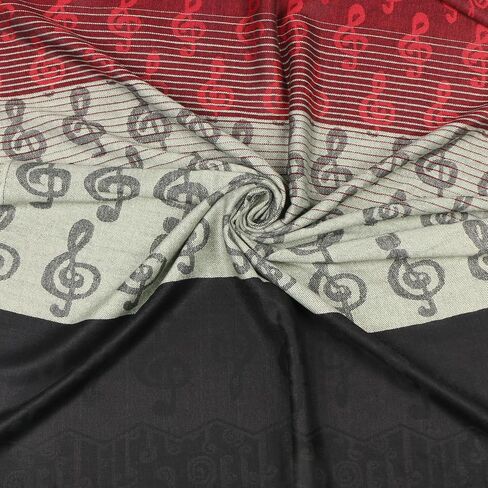 TZ Promise Women Pashmina Shawl Reversible Fashion Music Notes Wrap Scarf w/Fringes in Saudi Arabia