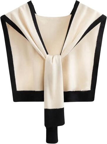 Verdusa Women's Casual Shawl Wraps Striped Knitted Knotted Shawls Scarf Cape in Saudi Arabia