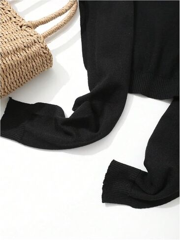 Verdusa Women's Casual Shawl Wraps Striped Knitted Knotted Shawls Scarf Cape in Saudi Arabia