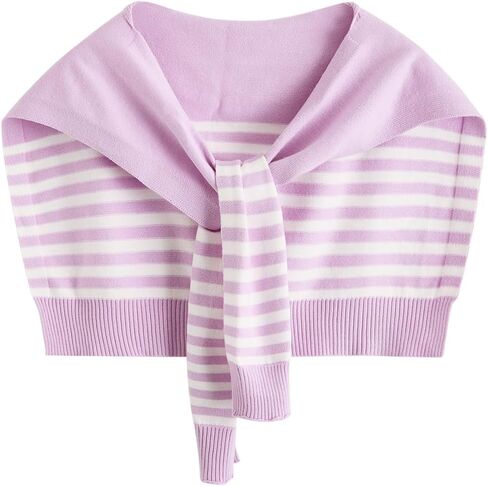 Verdusa Women's Casual Shawl Wraps Striped Knitted Knotted Shawls Scarf Cape in Saudi Arabia