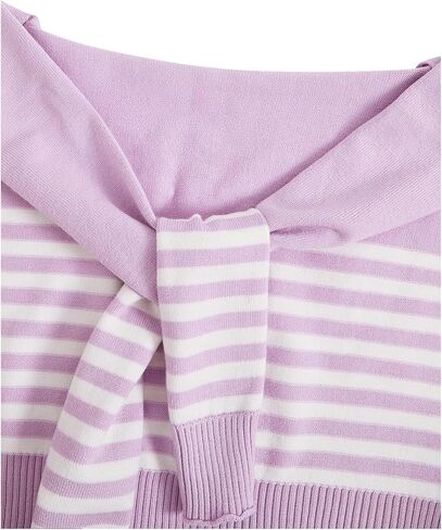 Verdusa Women's Casual Shawl Wraps Striped Knitted Knotted Shawls Scarf Cape in Saudi Arabia