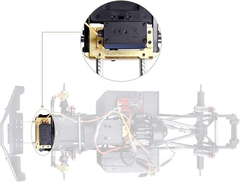 HobbyPark 89.3g SCX10 II المصد الأمامي جبل النحاس الإطار قوس ترقيات لمحور SCX10 II 90046 90047 1/10 RC الزاحف سيارة in Saudi Arabia