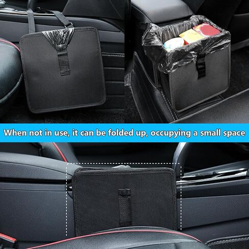 Car Trash Can, 3 Gallon Foldable Hanging Waterproof Vehicle Garbage Box, Leakproof Lage Capacity Auto Interior Litter Storage Bag Organizer, Universal for SUV, Truck, RV in Saudi Arabia