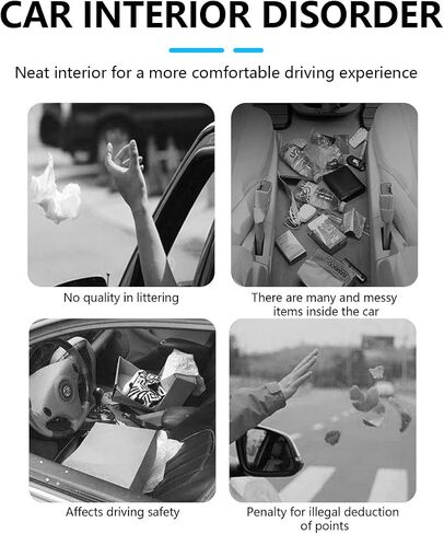 Car Trash Can, 3 Gallon Foldable Hanging Waterproof Vehicle Garbage Box, Leakproof Lage Capacity Auto Interior Litter Storage Bag Organizer, Universal for SUV, Truck, RV in Saudi Arabia
