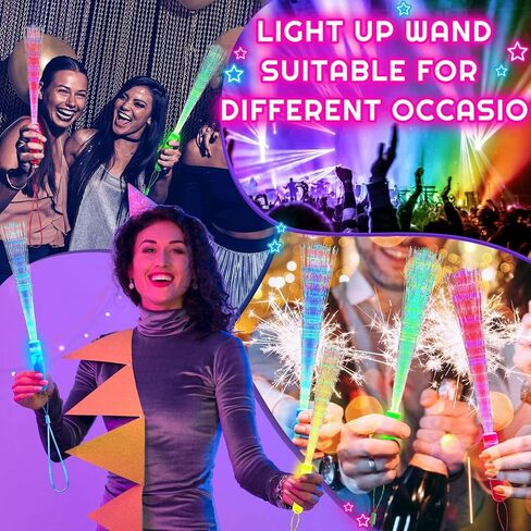 Kasyat 10 Pieces Fiber Optic Light Wand Stick Glow Flashing Wands Fiber Optic Wands LED Flashing Sticks LED Fiber Wands Colorful Flashing LED Wands for Boys and Girls Party Favors (Blue) in Kuwait