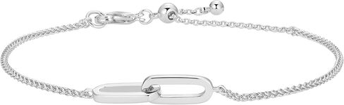 Amazon Essentials Interlocking Oval Paperclip Link Bracelet, 8" in Saudi Arabia
