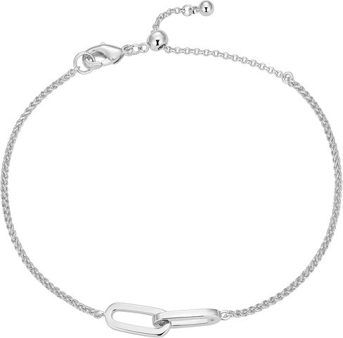 Amazon Essentials Interlocking Oval Paperclip Link Bracelet, 8" in Saudi Arabia