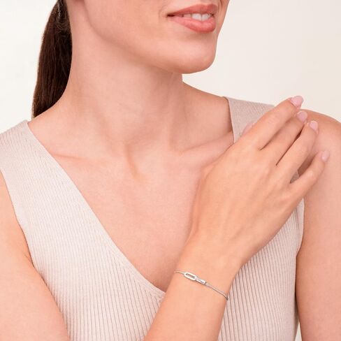 Amazon Essentials Interlocking Oval Paperclip Link Bracelet, 8" in Saudi Arabia