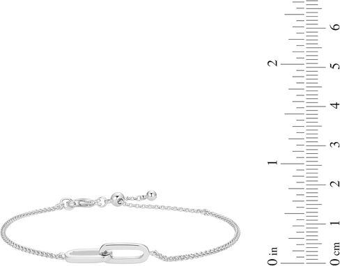 Amazon Essentials Interlocking Oval Paperclip Link Bracelet, 8" in Saudi Arabia