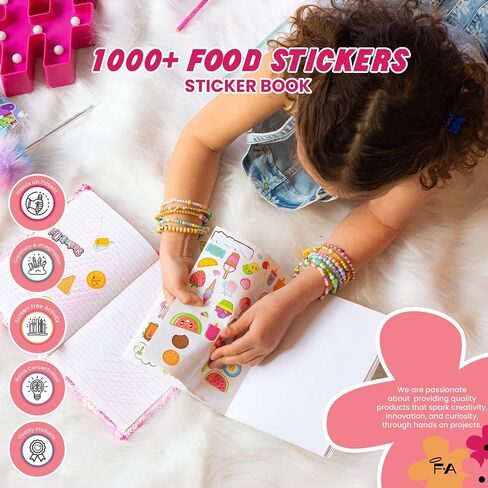 Fashion Angels 1000+ Food Sticker Book - Dive into Over 1,000 Delightful Cute Food Stickers for Kids, Perfect for Personalizing Laptops, Journals, Cards & More, Ideal for Kids Ages 6 and Up in Saudi Arabia