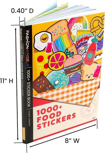 Fashion Angels 1000+ Food Sticker Book - Dive into Over 1,000 Delightful Cute Food Stickers for Kids, Perfect for Personalizing Laptops, Journals, Cards & More, Ideal for Kids Ages 6 and Up in Saudi Arabia