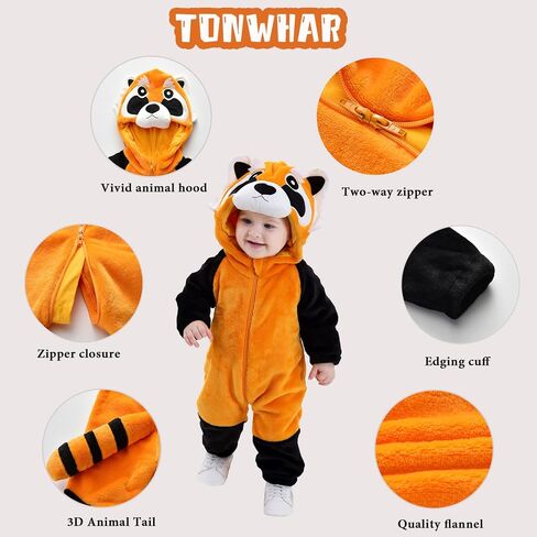 TONWHAR Infant Toddler Kid Halloween Cosplay Costume Kids' Animal Outfit Snowsuit in Saudi Arabia