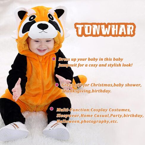 TONWHAR Infant Toddler Kid Halloween Cosplay Costume Kids' Animal Outfit Snowsuit in Saudi Arabia