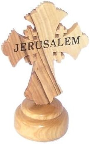 سوق الأرض المقدسة طاولة صغيرة الجودة طبقتين صليب - خشب زيتون in Kuwait