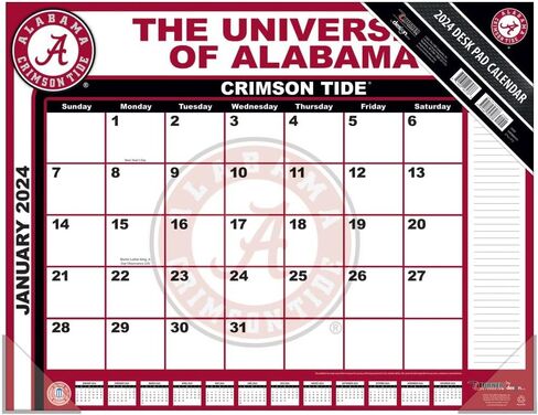TURNER SPORTS Alabama Crimson Tide 2025 22x17 Desk Calendar (25998061473) in Saudi Arabia