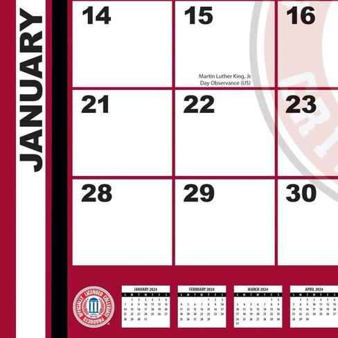 TURNER SPORTS Alabama Crimson Tide 2025 22x17 Desk Calendar (25998061473) in Saudi Arabia