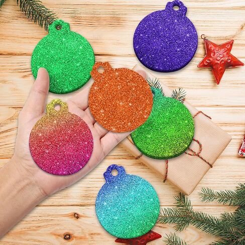 FEBSNOW 4PCS Christmas Ornaments Resin Molds Round Silicone Resin Ornaments Molds with Strings Epoxy Pendant Casting Molds Resin Molds Silicone for DIY Crafts Making Holiday Xmas Home Decor, Blue in Kuwait