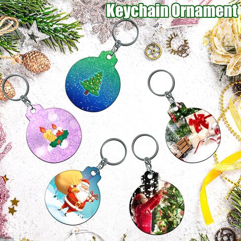 FEBSNOW 4PCS Christmas Ornaments Resin Molds Round Silicone Resin Ornaments Molds with Strings Epoxy Pendant Casting Molds Resin Molds Silicone for DIY Crafts Making Holiday Xmas Home Decor, Blue in Kuwait