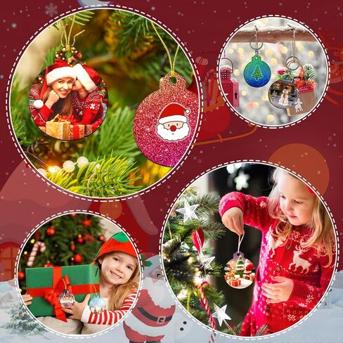 FEBSNOW 4PCS Christmas Ornaments Resin Molds Round Silicone Resin Ornaments Molds with Strings Epoxy Pendant Casting Molds Resin Molds Silicone for DIY Crafts Making Holiday Xmas Home Decor, Blue in Kuwait