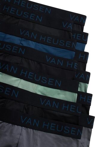 Van Heusen Men's Boxer Briefs - 12 Pack Sport Soft Performance Moisture Wicking Boxers - Breathable Underwear for Men (S-XL) in Saudi Arabia