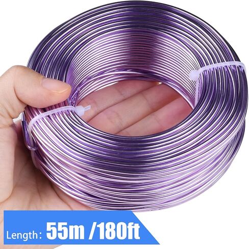 12 Gauge Blue Aluminum Wire Anodized Jewelry Craft Making Beading Floral Colored Aluminum Craft Wire for Jewelry Craft.(Blue/12-Gauge) in Saudi Arabia