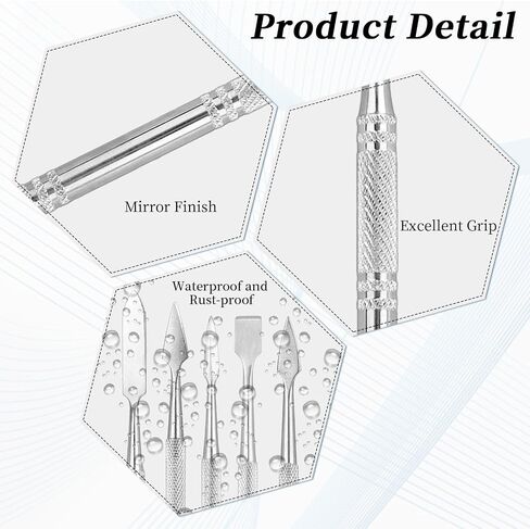 Clay Sculpting Tools, 5 Pcs Stainless Steel Double-Headed Miniature Sculpting Tools Set Polymer Clay Tools Carving Supplies for Pottery, Embossing, Air Dry Clay, Modeling, Shaping, Miniatures Models in Saudi Arabia