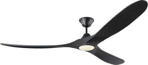 مروحة سقف Monte Carlo 3MAVR60BSD Maverick Modern Energy Star مقاس 60 بوصة مع ضوء LED وجهاز تحكم عن بعد يدوي، 3 شفرات من خشب البلسا، فولاذ مصقول in Kuwait
