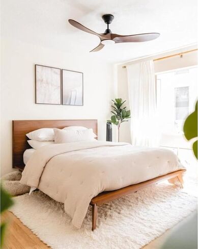 مروحة سقف Monte Carlo 3MAVR60BSD Maverick Modern Energy Star مقاس 60 بوصة مع ضوء LED وجهاز تحكم عن بعد يدوي، 3 شفرات من خشب البلسا، فولاذ مصقول in Saudi Arabia