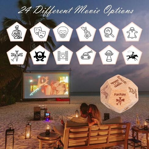 2PCS Date Night Dice for Couples, Valentine's Day Gifts for Husband Wife Boyfriend Girlfriend Him Her, 12-Side Date Night Ideas Wooden Activity Decision Dirty Dice, Bride Groom Gifts for Women Men in Saudi Arabia