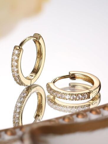 BESTEEL 5 Pairs Small Sterling Silver Hoop Earrings Set for Women Lightweight Tiny Huggie Hoops Silver Mini Cartilage Earrings Pack Hypoallergenic Ear Piercing in Saudi Arabia