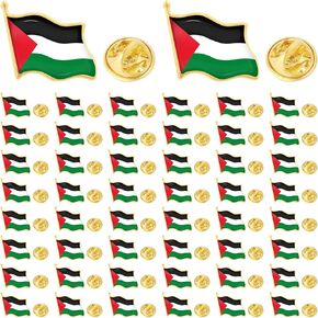 50/100/150 Pcs Metal Palestine Flag Lapel Pins Bulk Palestinian National Lapel Pin