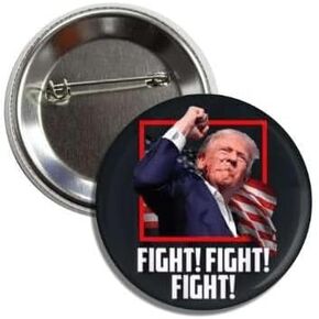 TRUMP 2024 FIGHT! FIGHT! FIGHT! Political Campaign Pinback Button 2.25" Never Surrender, No More Bullshit, Ultra Maga in Saudi Arabia