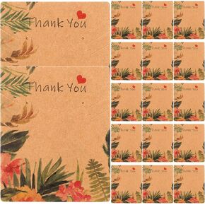 SEWACC Dainty Necklace Floral Jewelry Display Cards 100pcs Kraft Paper Earring Necklace Display Hanging Paper Tags for Jewelry Organizing Packing Displaying Earring Cards