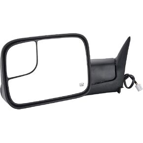 Towing Mirror Replacement Fit for 1998 1999 2000 2001 DodgeRam 1500,Ram 2500 Ram 3500.Pickup Truck Power Heated Manual folding Side View Mirror Driver Side