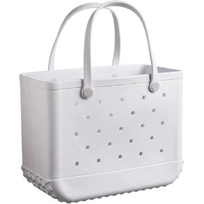 GBB Beach Bag Lightweight Rubber Tote Bag Large Waterproof Tote Bag Washable Outdoor Tote Bag Durable Open Handbag for Travel