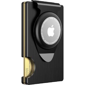 furid Airtag Wallet Men Slim: Wallet with Airtag Holder - Air Tag Wallet for Men, Metal Wallet with 2 Money Clip Replaceable Gift Boxed Set
