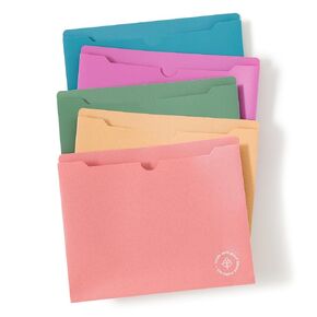 U Brands U-Eco Poly File Jacket, Set of 10, Assorted Brights, Letter Size (6595U01-12)