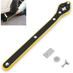 zipelo Jack Ratchet Wrench, Labor-Saving Scissor Jack Lug Wrench, Forward and Reverse Knob Design, Jack Lift Speed Long Handle Tool for Tire Wheel, Universal Accessories Fit for Small Cars SUV