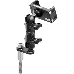 Tackform Black Phone Holder - 20MAXX Spring Cradle | Center Riser Mount - M10 Bolt | Compatible with CAN-AM Spyder F3, RS, ST, RT (Various Years) | Compatible with iPhone, Galaxy, More | 3.5" Arm