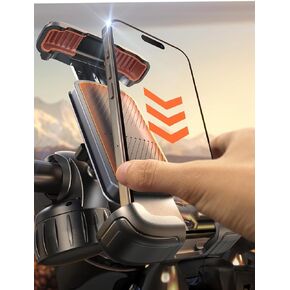 LISEN Motorcycle Phone Mount, [2024 Tool-Free] Motorcycle Phone Holder for Motorcycle Handlebar, Motorcycle Cell Phone Mount, Motorcycle Accessories for iPhone 15 Pro Max All 4.7-7" Phones