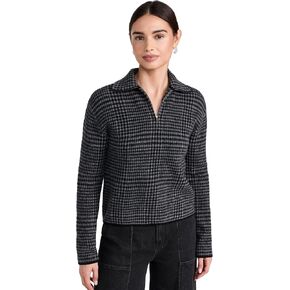 Vince Women's Plaid Half Zip Pullover